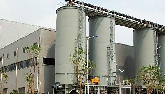 Sewage sludge drying and incineration facility for Shanghai City (China)